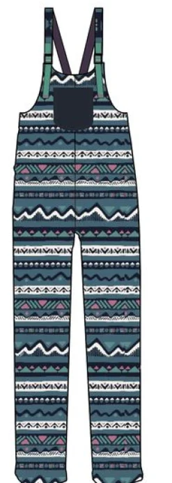 Ace Recycled Polar Fleece Overalls - Mountain Geo Tidal Blue