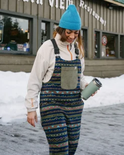 Ace Recycled Polar Fleece Overalls - Mountain Geo Multi