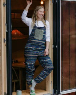 Ace Recycled Polar Fleece Overalls - Mountain Geo Multi