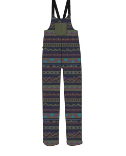 Ace Recycled Polar Fleece Overalls - Mountain Geo Multi