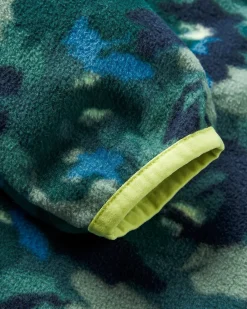 Adrift Recycled Polar Fleece - Alpine Camo Rain Forest
