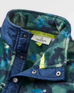 Adrift Recycled Polar Fleece - Alpine Camo Rain Forest