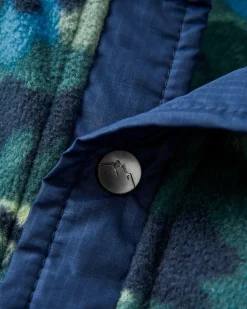 Adrift Recycled Polar Fleece - Alpine Camo Rain Forest