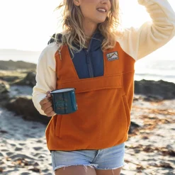 Alexander Recycled Polar Hooded Fleece - Sunrise Orange