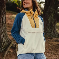 Alexander Recycled Polar Hooded Fleece - Egret