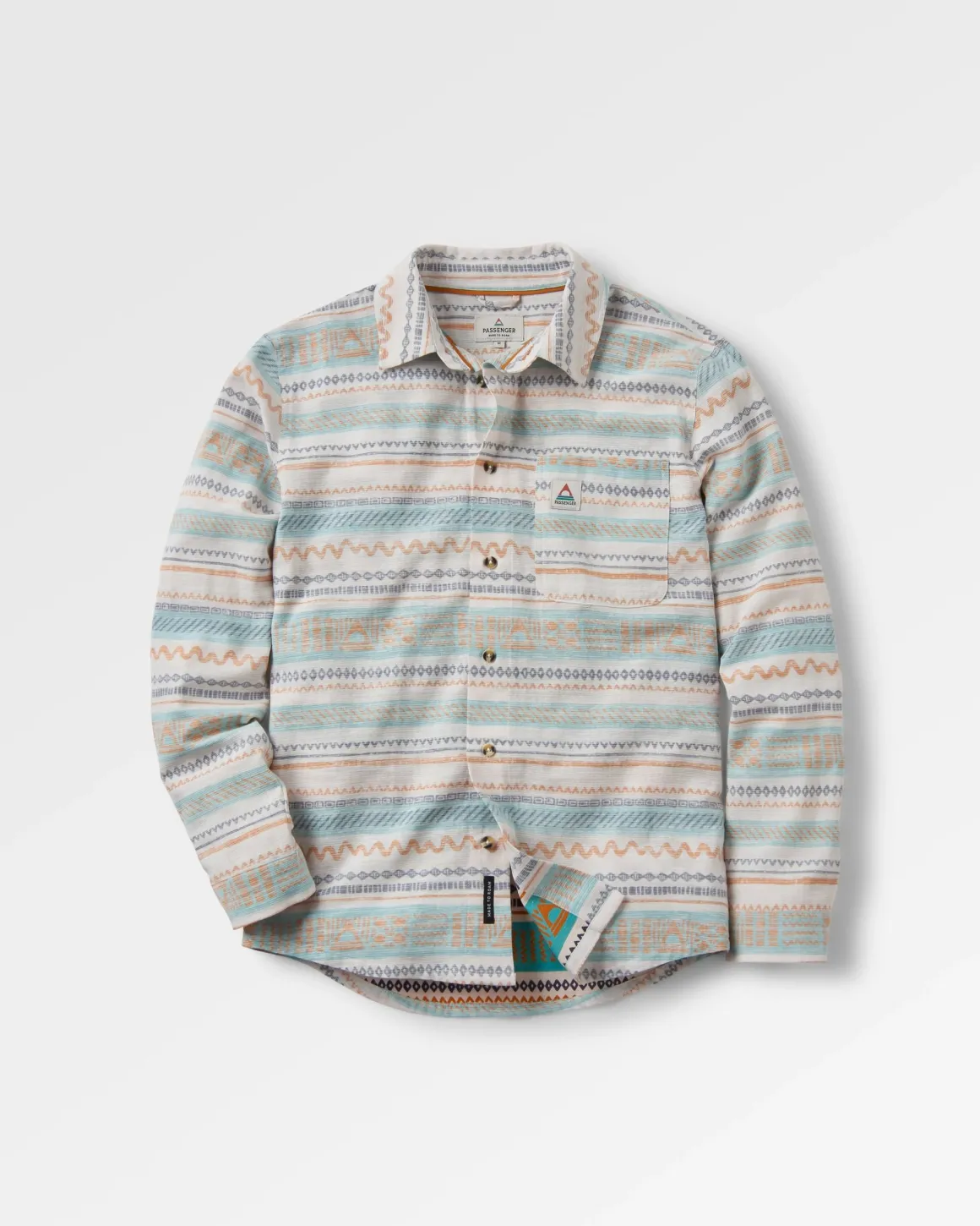 Amboro Organic Cotton Long Sleeve Shirt - Patchwork Stripe Birch