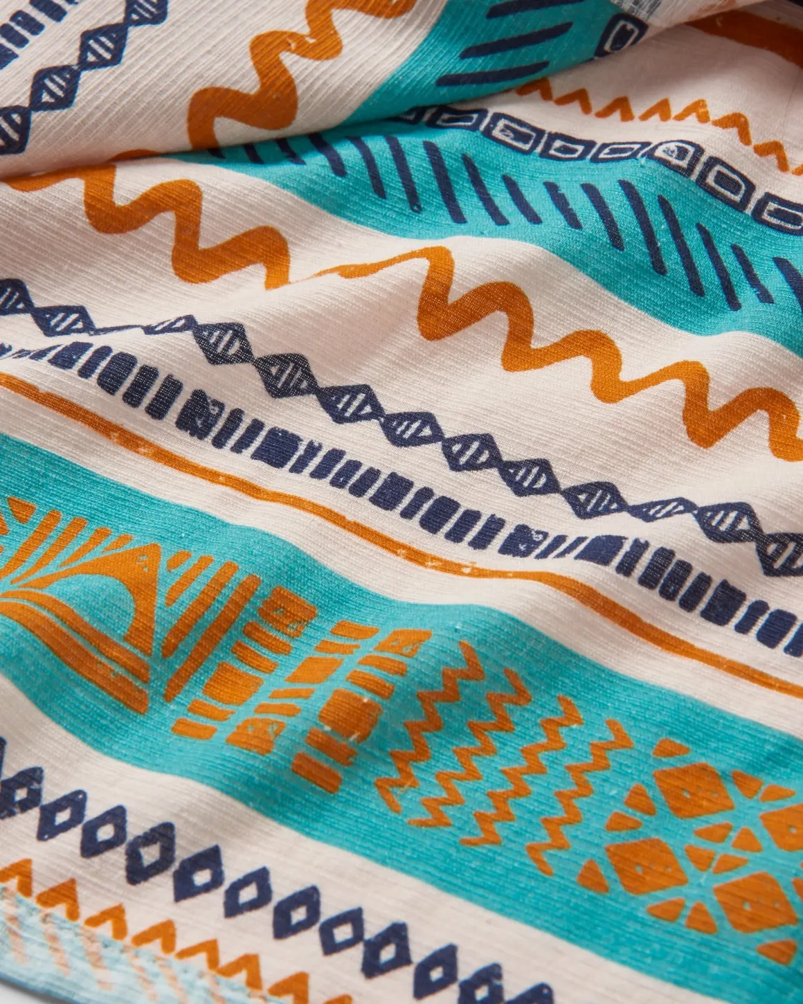 Amboro Organic Cotton Long Sleeve Shirt - Patchwork Stripe Birch