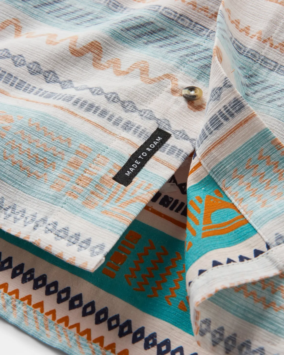 Amboro Organic Cotton Long Sleeve Shirt - Patchwork Stripe Birch