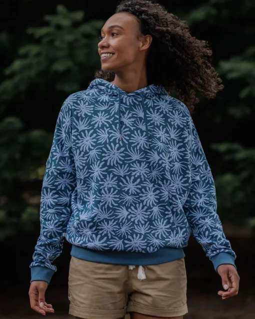 Arame Organic Cotton Hoodie - Seaweed Blue Steel