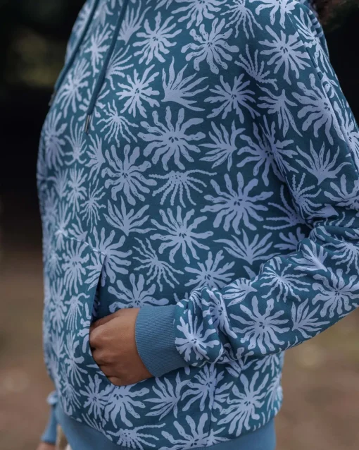 Arame Organic Cotton Hoodie - Seaweed Blue Steel