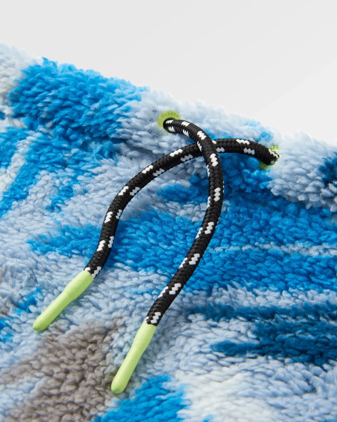 Ash Recycled Sherpa Fleece Neck Gaiter - Abstract Mountain Blue Steel