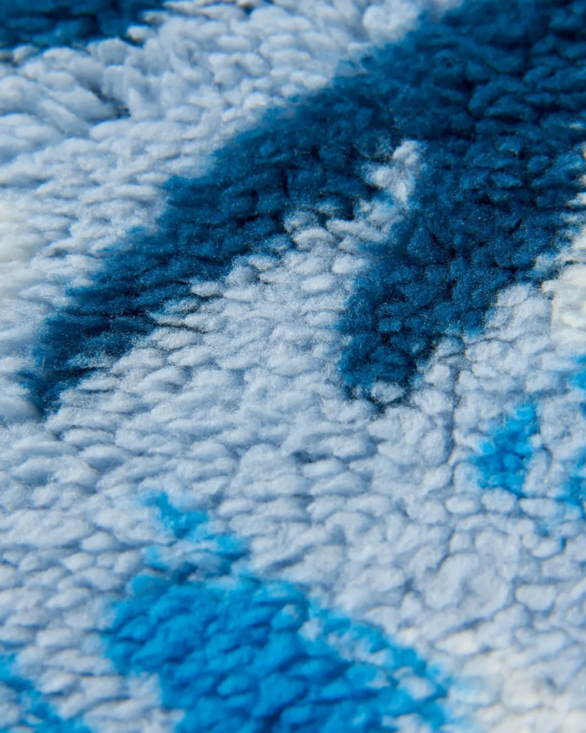 Ash Recycled Sherpa Fleece Neck Gaiter - Abstract Mountain Blue Steel