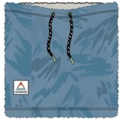 Ash Recycled Sherpa Fleece Neck Gaiter - Abstract Mountain Blue Steel