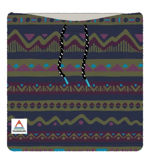 Ash Recycled Sherpa Fleece Neck Gaiter - Mountain Geo Multi