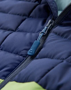 Ashland Down Recycled Vest - Rich Navy/Pear Green