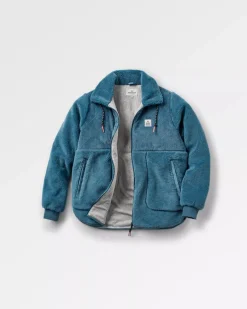 Awaken Recycled Deep-Pile Sherpa Fleece - Washed Blue