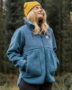 Awaken Recycled Deep-Pile Sherpa Fleece - Washed Blue