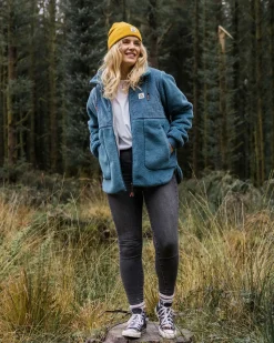 Awaken Recycled Deep-Pile Sherpa Fleece - Washed Blue