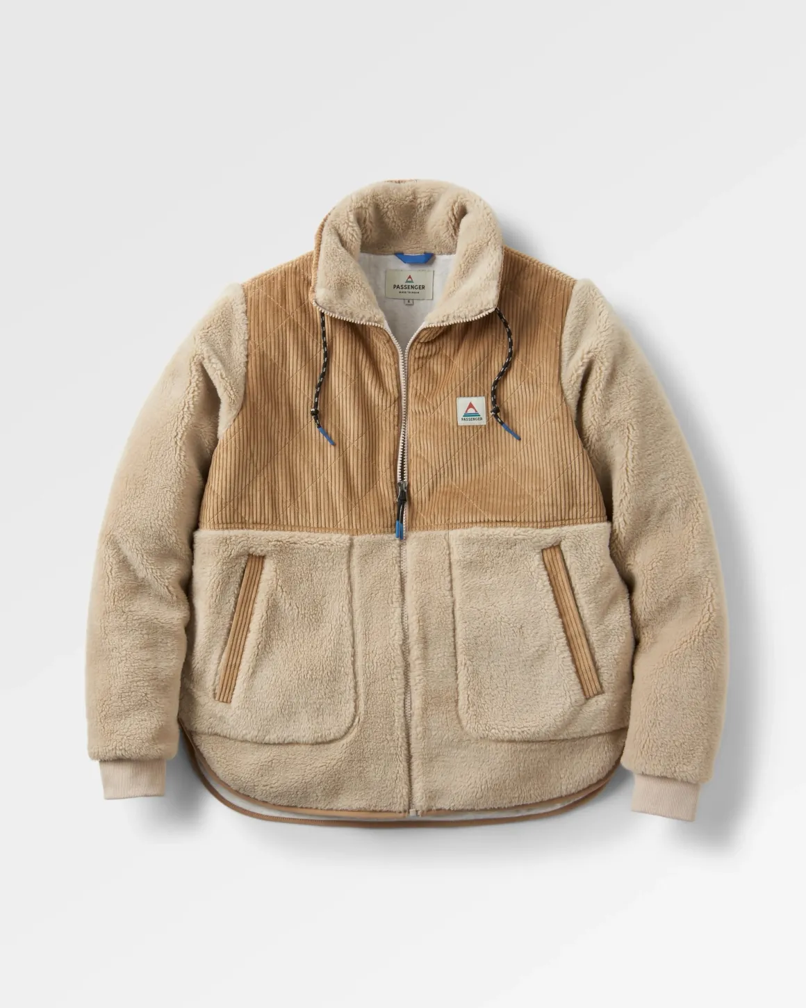 Awaken Recycled Deep-Pile Sherpa Fleece - Feather/Biscuit