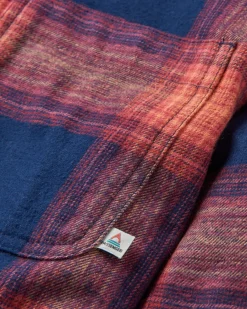 Backcountry Long Sleeve Check Shirt - Rich Navy/ Red Ochre Check