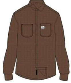 Backcountry Long Sleeve Flannel Shirt - Cappuccino/Dusty Ochre