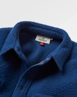 Backcountry Recycled Sherpa Fleece Long Sleeve Shirt - Rich Navy