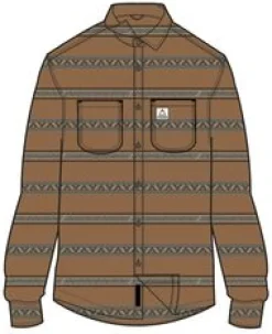 Backcountry Stripe Long Sleeve Shirt - Toffee Jacquard