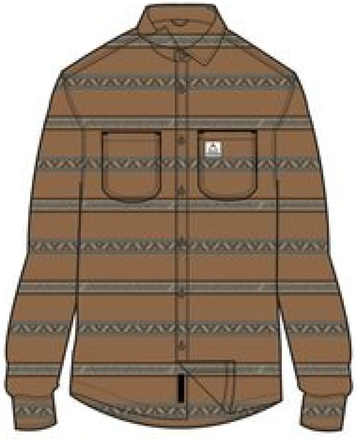 Backcountry Stripe Long Sleeve Shirt - Toffee Jacquard