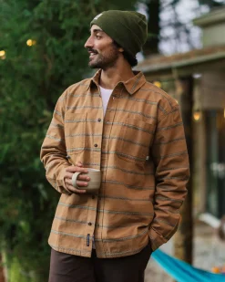 Backcountry Stripe Long Sleeve Shirt - Toffee Jacquard