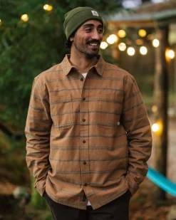 Backcountry Stripe Long Sleeve Shirt - Toffee Jacquard