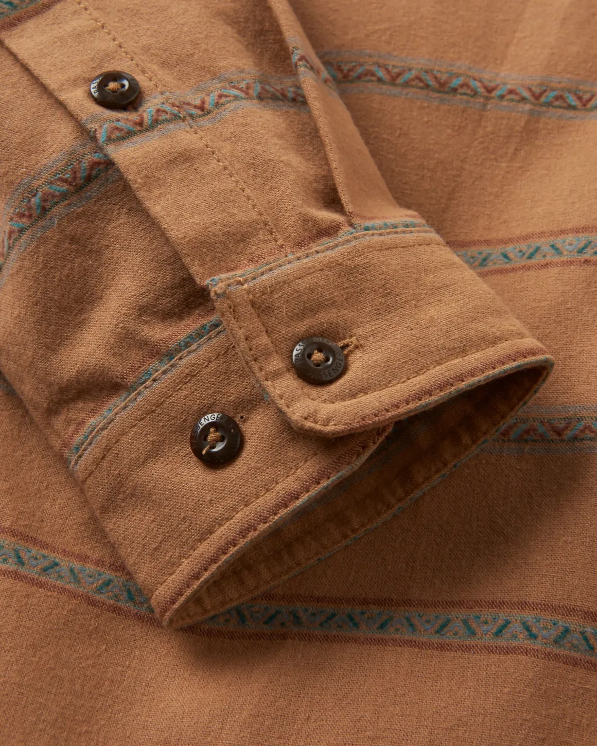 Backcountry Stripe Long Sleeve Shirt - Toffee Jacquard