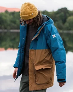 Baltic Recycled Insulated Parka - Toffee/Blue Steel