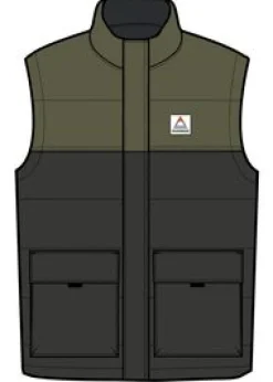 Baltic Recycled Insulated Vest - Black/Khaki