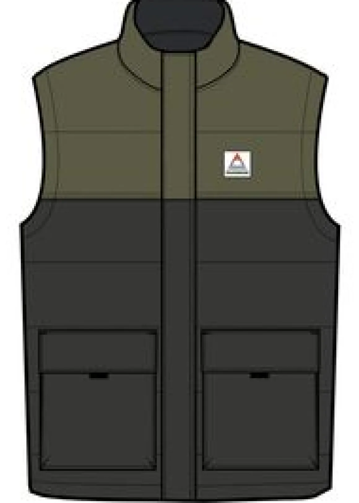 Baltic Recycled Insulated Vest - Black/Khaki