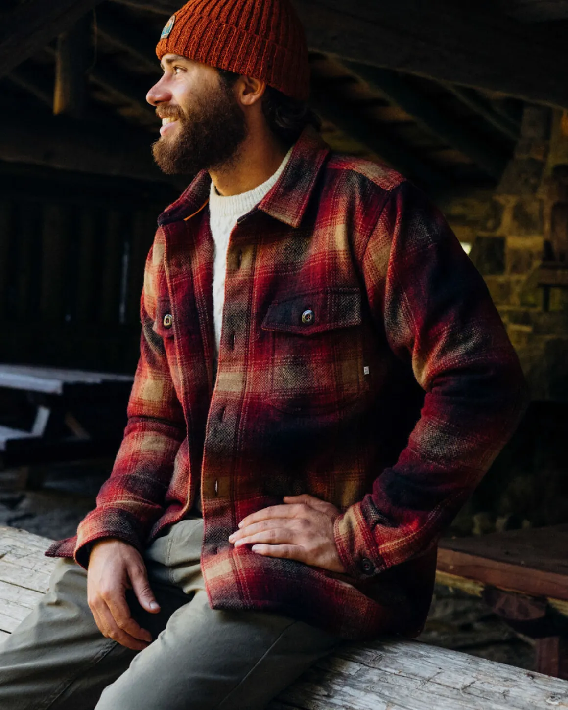 Barren Shirt Jacket - Wine