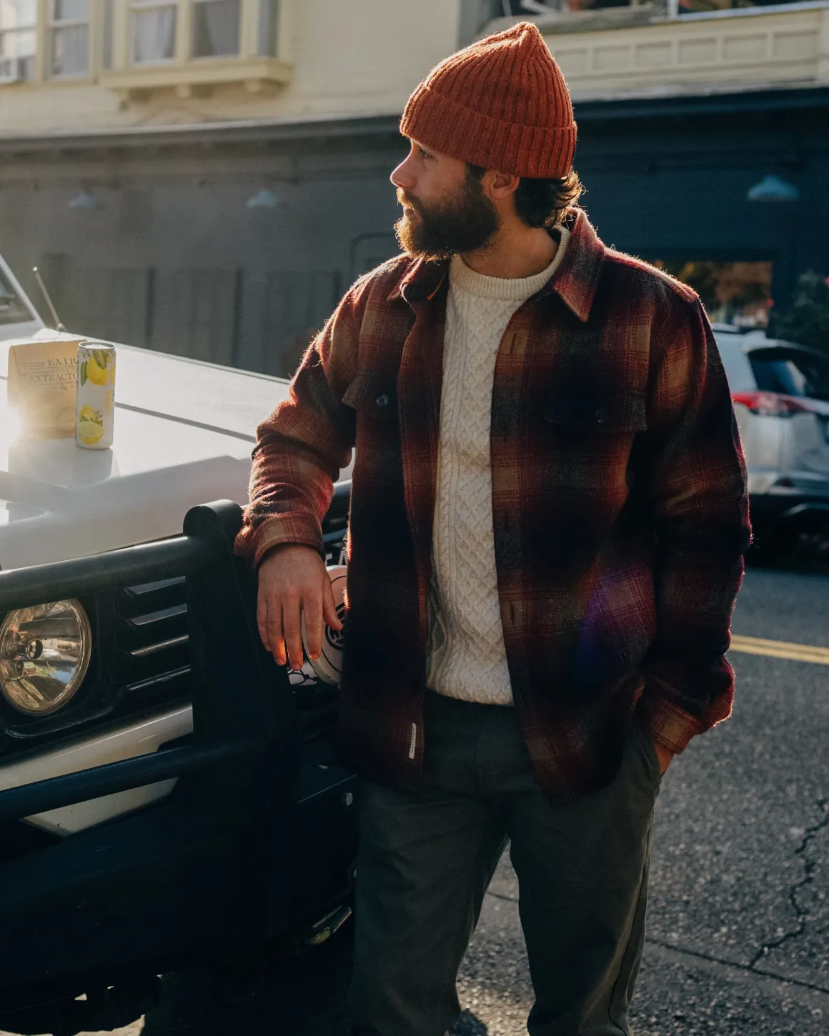 Barren Shirt Jacket - Wine