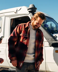 Barren Shirt Jacket - Wine