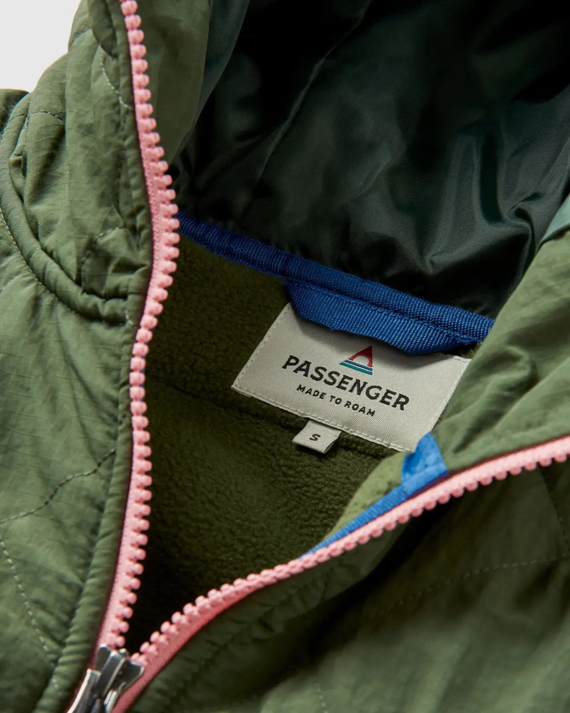 Beaumont Recycled Sherpa Hooded Fleece - Abstract Mountain Fir Tree