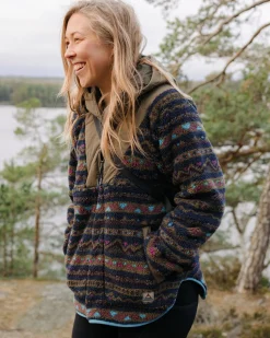 Beaumont Recycled Sherpa Hooded Fleece - Mountain Geo Multi