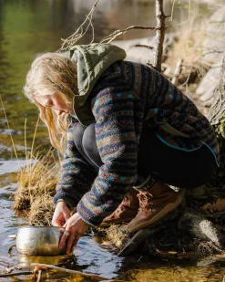 Beaumont Recycled Sherpa Hooded Fleece - Mountain Geo Multi