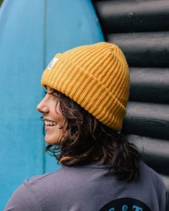 Beechwood Fleece Lined Recycled Beanie - Mustard Gold