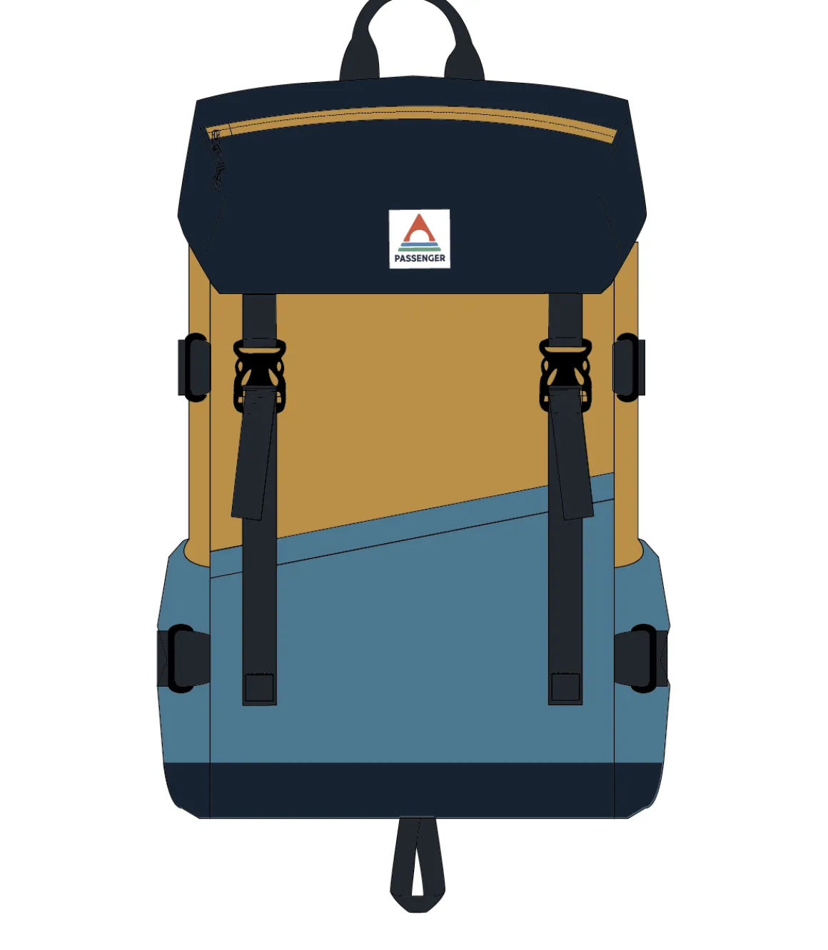 Boondocker Recycled 26L Backpack - Honey/Dark Denim/Rich Navy
