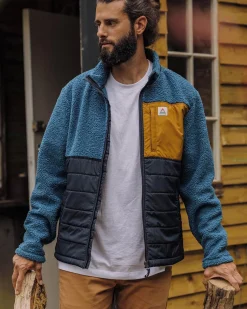 Born Explorer Recycled Polar-Lined Sherpa Fleece - Blue Steel