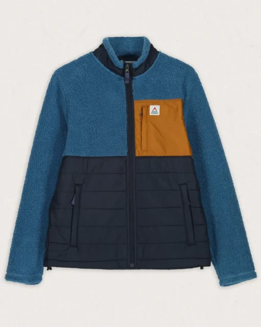Born Explorer Recycled Polar-Lined Sherpa Fleece - Blue Steel