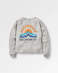 Breathe Recycled Cotton Long Sleeve Sweatshirt - Mid Grey Marl