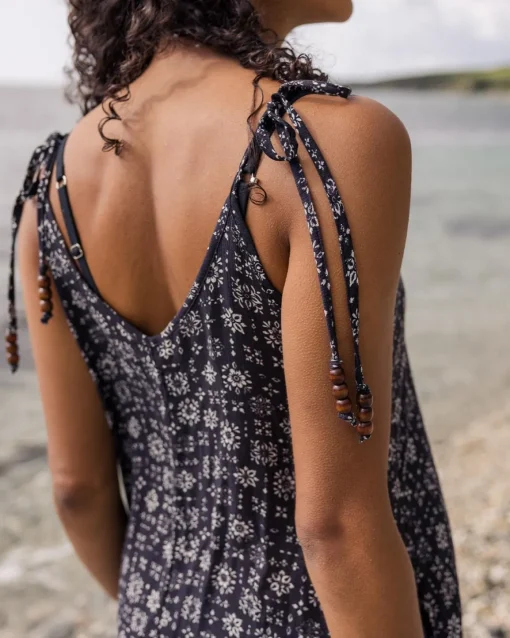 Breeze Maxi Dress - Simple Tile Faded Black