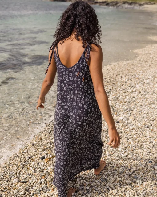 Breeze Maxi Dress - Simple Tile Faded Black