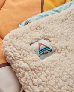 Cabin Recycled Sherpa Blanket - Seasonal Graphic/ Birch