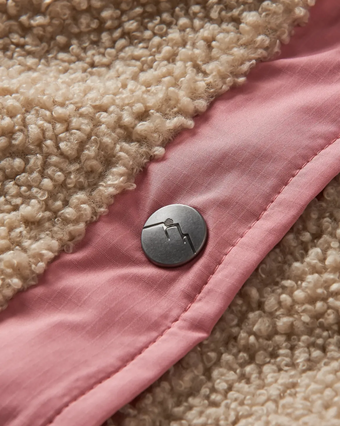 Calla Hooded Recycled Polar-Lined Fleece - Feather/Biscuit