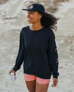 Chica Recycled Cotton Oversized Sweatshirt - Black